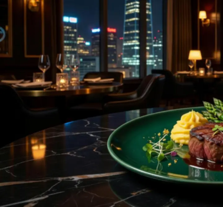 Signature main course plated in a luxury Sydney restaurant